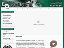 Tablet Screenshot of frictioncontrol.com